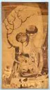 Zeiner, Helmut, born 1921 Linz – Marquetry picture, various woods, 77 x 41.5 cm, "Figurative Composition", monogrammed, ref.: Artprice;
