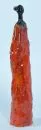 Žena v červených šatech – keramická figurka, černě a červeně glazovaná, v. 40 cm, 20. stol.