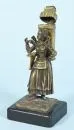 Parisian water seller – bronze figurine, on black marble base, total H = 19 cm, water dispenser as match holder, 19th c.;