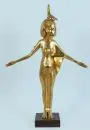 Déesse protectrice Selket "Ars Mundi" – fonte d'art, dorée, sur socle en bois, H= 93 cm, L= 63 cm, réplique
