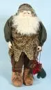 Père Noël – plastique et matière synthétique, vêtements en fausse fourrure, H= 86 cm ;