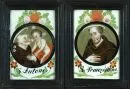 Peintures sous verre, 2 pièces "S. Antoni et S. Franziskus"