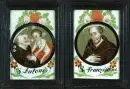 Peintures sous verre, 2 pièces "S. Antoni et S. Franziskus"