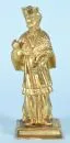 Saint Nepomucene – bois, doré, sur socle, H= 24 cm, probablement 19e s., 1 main légèrement endommagée, incomplet