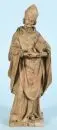 Saint Ulrich d'Augsbourg – Bois (décapé), sur socle, H= 26 cm, 19e s.
