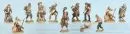 Nativity figures, 11 pieces – wood, polychrome, H= 9-15 cm, mostly peasants and craftsmen