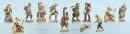 Figurines de crèche, 11 pièces – bois, polychrome, H= 9-15 cm, surtout paysans et artisans