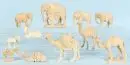 Figurines de crèche, 11 pièces - Animaux – Bois, H= 5-16 cm, âne, bœuf, chameaux, éléphants