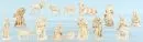 Figurines de crèche, 15 pièces – bois, H= 3-11 cm, Sainte Famille, Rois Mages et bergers avec animaux