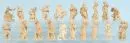 Krippenfiguren, 20 Stück – Holz, H= 10-13 cm, meist Hirten und Bauern;