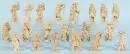 Figurines de crèche, 20 pièces – bois, H= 12-14 cm, surtout bergers et paysans