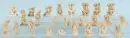 Figurines de crèche, 25 pièces – bois, H= 4-11 cm, surtout bergers et paysans