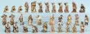 Figurines de crèche, env. 30 pièces – bois, polychrome, H= 6-10 cm, surtout bergers et paysans
