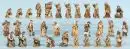 Figurines de crèche, env. 30 pièces – bois, polychrome, H= 6-10 cm, surtout bergers et paysans