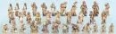 Figurines de crèche, env. 30 pièces – bois, polychrome, H= 6-10 cm, surtout bergers et paysans