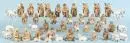 Figurines de crèche, env. 40 pièces – bois, polychrome, H= 5-11 cm, bergers, paysans et moutons