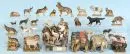 Figurines de crèche, env. 70 pièces - animaux – bois, polychromé, H= 2,5-9 cm, surtout chiens et éléphants