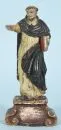 Heilige met boek – polychroom hout, op gebogen sokkel, H= 27 cm, 18e eeuw, 1 hand beschadigd