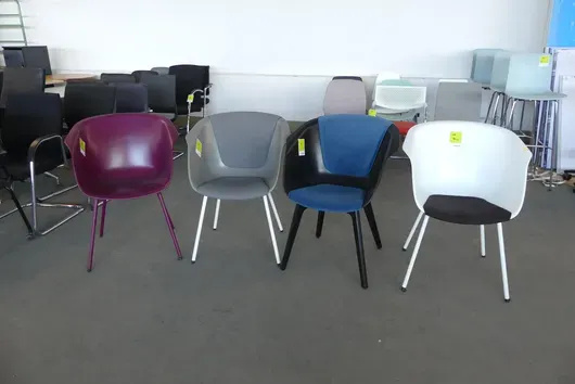 4x Sedus - Chaise coque avec accoudoirs