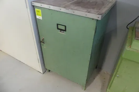 Workshop cabinet, with contents