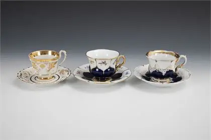 3 koffiekopjes. Meissen