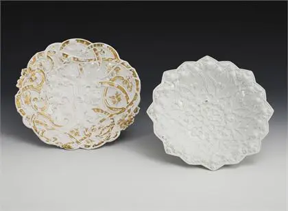 2 reliëfschalen. Meissen