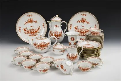 Theeservies "Indisch Koralle". Meissen