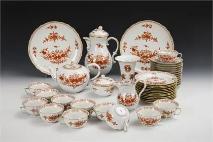 Teeservice "Indisch Koralle". Meissen