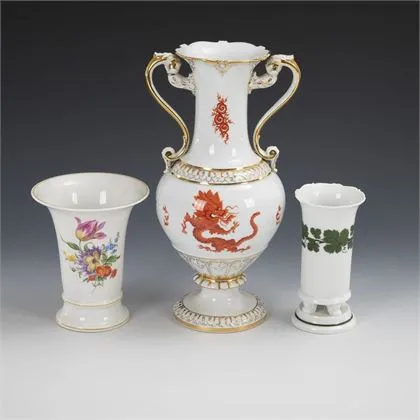 3 vazen. Meissen