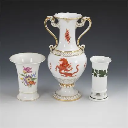 3 Vasen. Meissen