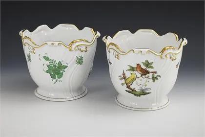 2 Cachepots. Herend