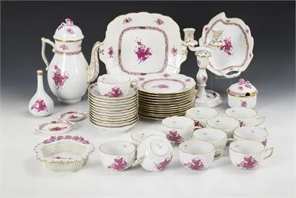Koffieservies "Apponyi purper". Herend