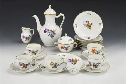 Kávová souprava "Sächsische Blume". Royal Copenhagen