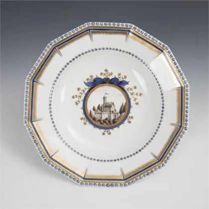 Talíř "Bavorský královský servis". Nymphenburg