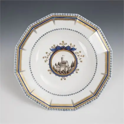 Talíř "Bavorský královský servis". Nymphenburg
