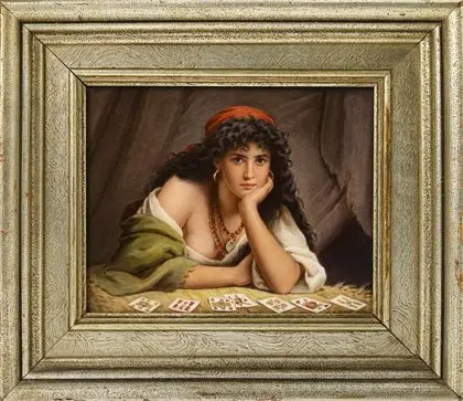 Malba na porcelánu: "Věštkyně". Heubach