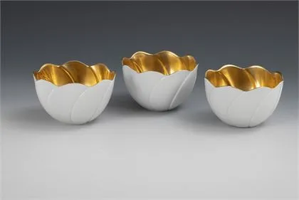 3 misky leknín. Meissen