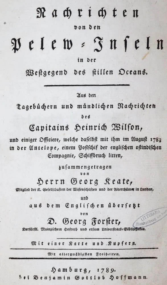 Keate,G. – Nachrichten von den Pelew-Inseln in der Westgegend des stillen Oceans