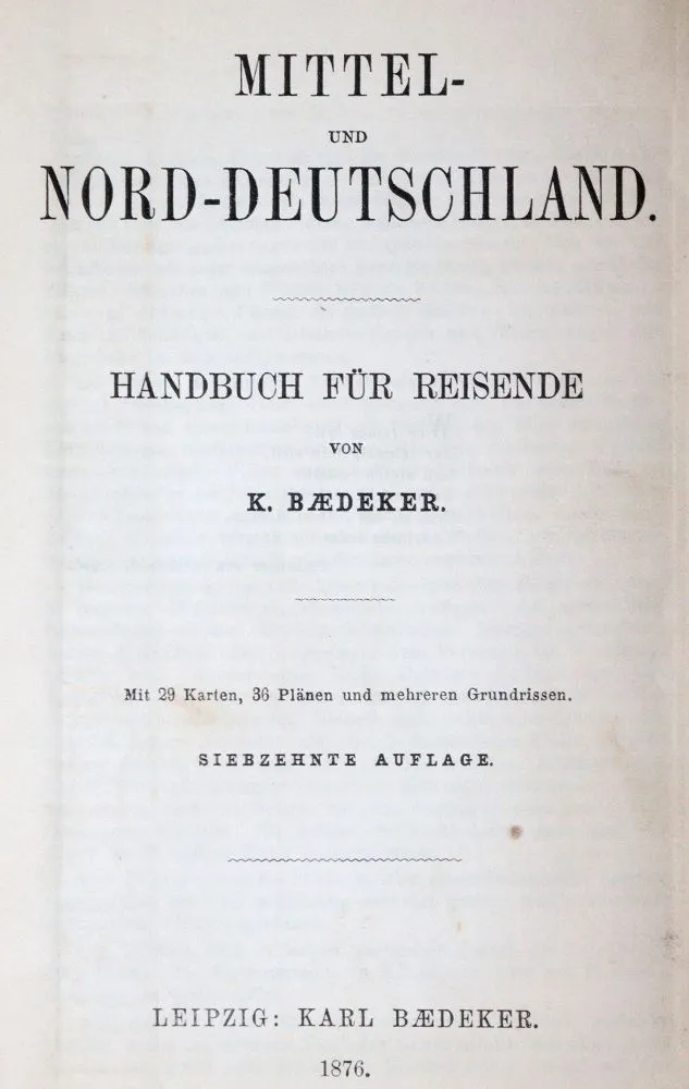 Allemagne centrale et du Nord. – Manuel pour voyageurs