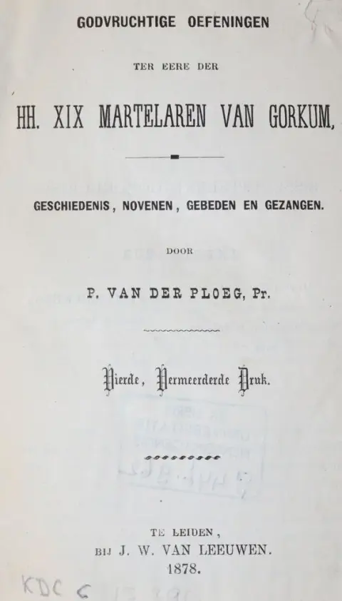 Ploeg, P.v.d. – Godvruchtige Oefeningen ter eere der HH