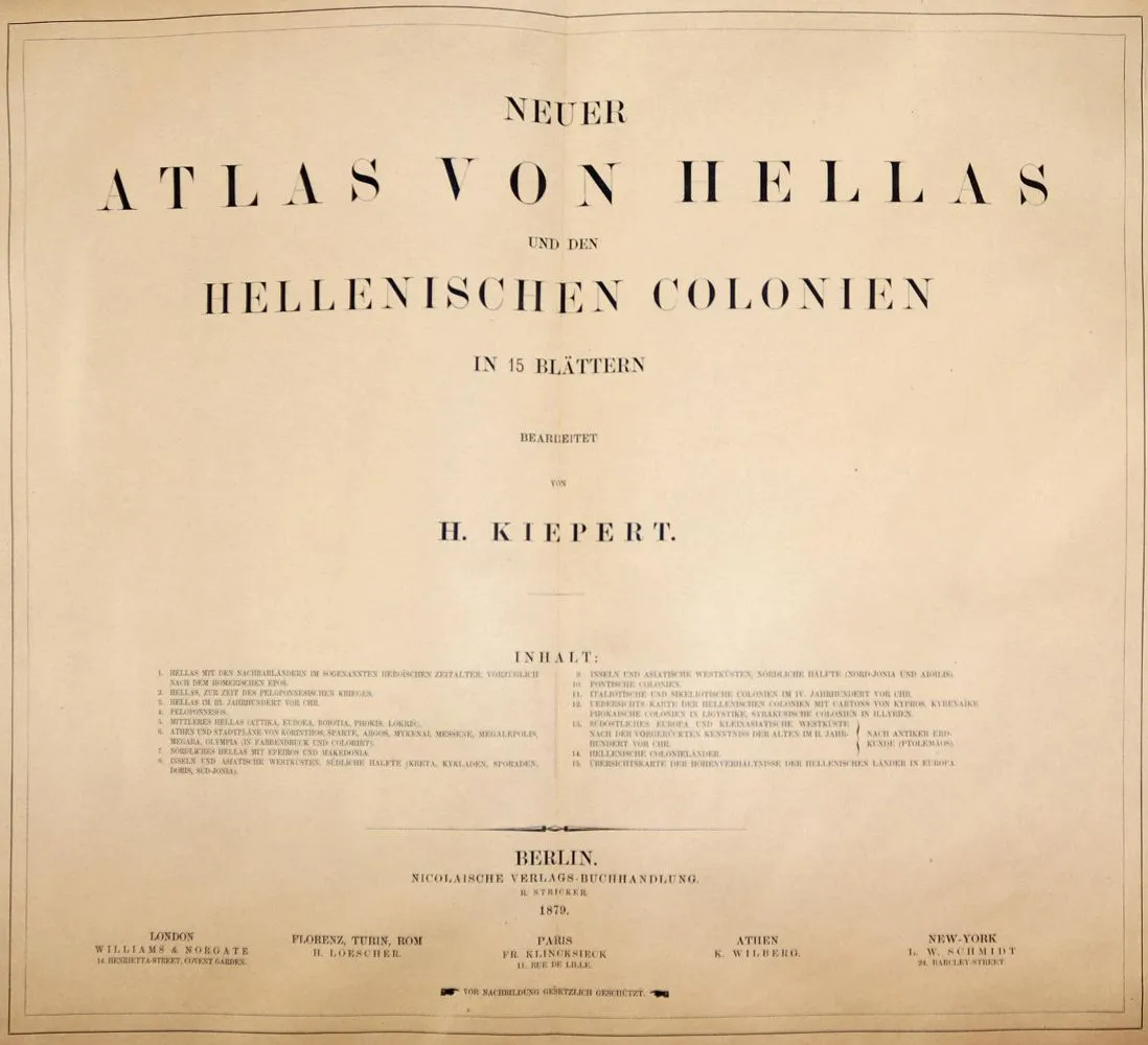 Kiepert,H. – Nový atlas Hellady a helénských kolonií