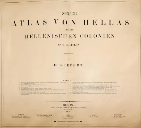 Kiepert,H. – Neuer Atlas von Hellas und den hellenischen Colonien