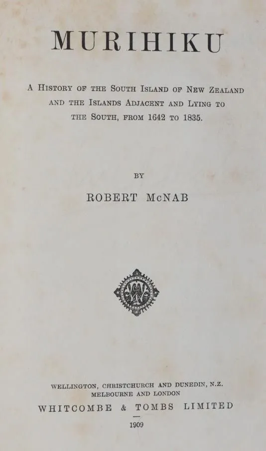Mc.Nab,R. – Murihiku