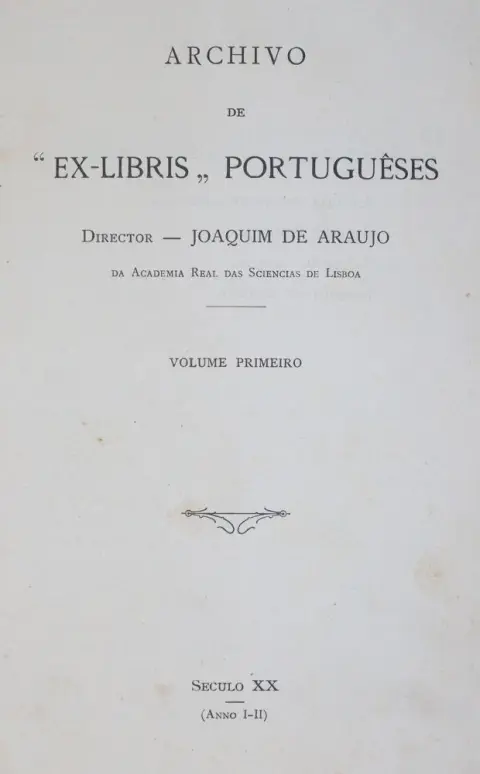 Araujo,J.de (red.). – Archivo de Ex-Libris Portugueses