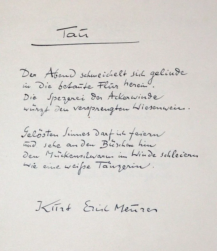 Meurer, Kurt Erich – Duitse lyrisch dichter en vertaler (1891 Meiningen - Berlijn 1962)