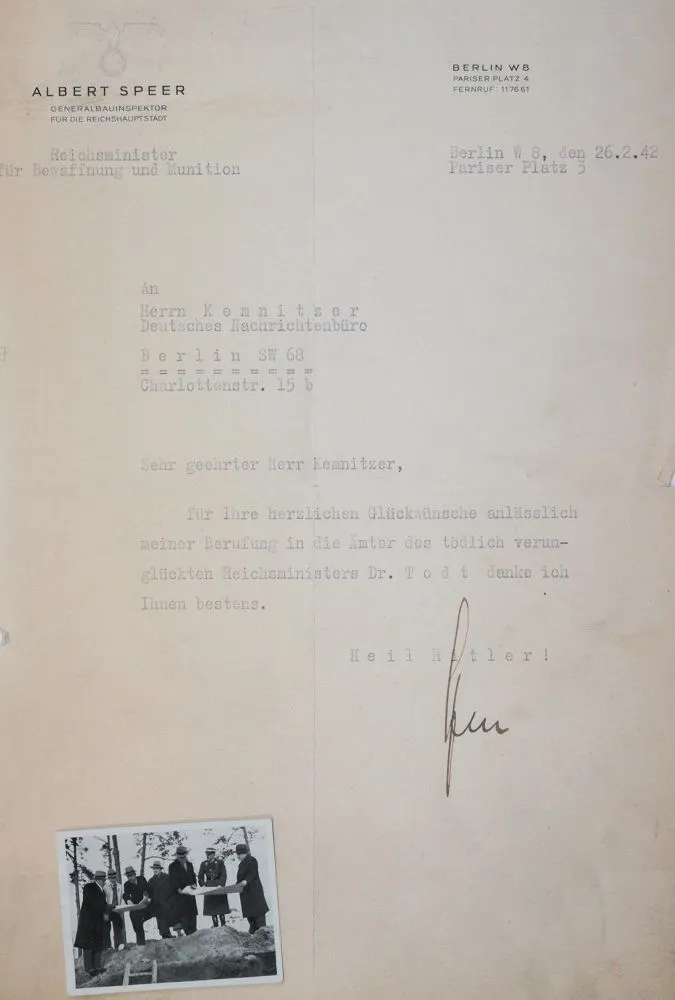 Speer, Albert, – Architekt, NS-Politiker, Hitlers Rüstungsminister (1905-1981)