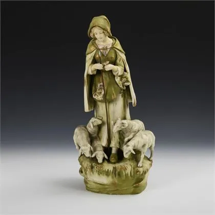 Shepherdess with Flowers. Amphora