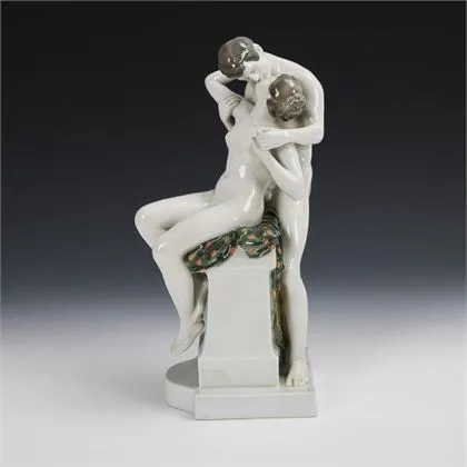 Jugendstil-Plastik: "Liebesfrühling". Rosenthal