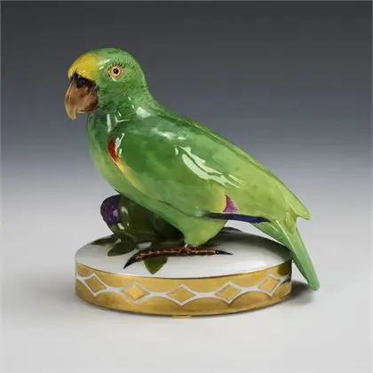 Figurka Art deco: Papoušek. Hutschenreuther
