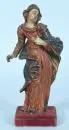 Vierge de douleur – bois polychrome, sur socle recouvert de velours rouge, H totale= 22,5 cm, 18e s., 1 doigt cassé